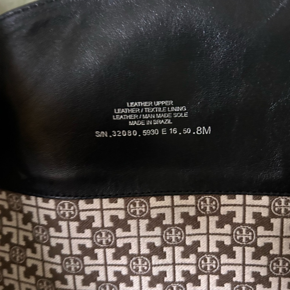 Tory Burch Adeline Women’s Black Leather Riding Boots Sz 8 - Picture 11 of 14